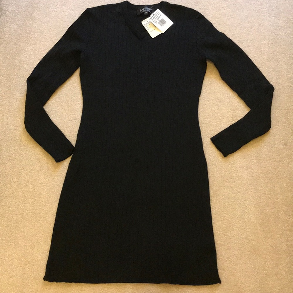 New black medium stretchy warm Laundry dress